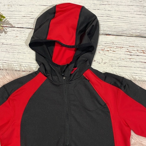 Brooks Running Vapor Dry 2 1/2 Zip Red Black Long Sleeve Activewear Running - Picture 4 of 9